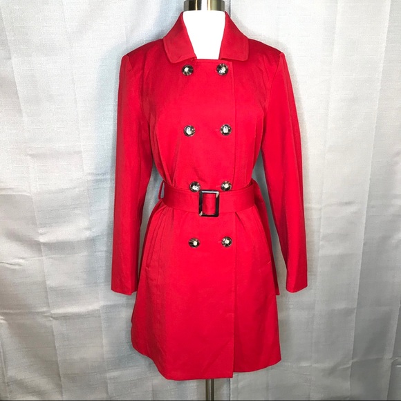 41 Hawthorn Jackets & Blazers - 41 Hawthorn Stitch Fix Red Crue Belted Trench MD